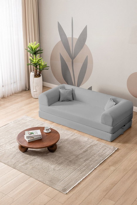 Atelier Del Sofa Legom Eco - Sofá-cama de 3 plazas Gris claro
